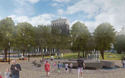 Náměstí Jiřího z Poděbrad čeká rekonstrukce, oblíbená fontána zůstane